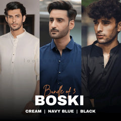 Discounted Boski Suits Bundle – Pack of 3 Premium Wash and Wear Suits for Men