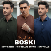 Elegant Rich Boski Winter & Summer Suits –viscos boski fabric Pack of 3 with 168 Days Warranty