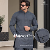 Majesty Grey - imported textured Ready to wear Kameez Shalwar