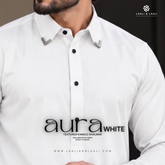 Aura White - imported textured Ready to wear Kameez Shalwar