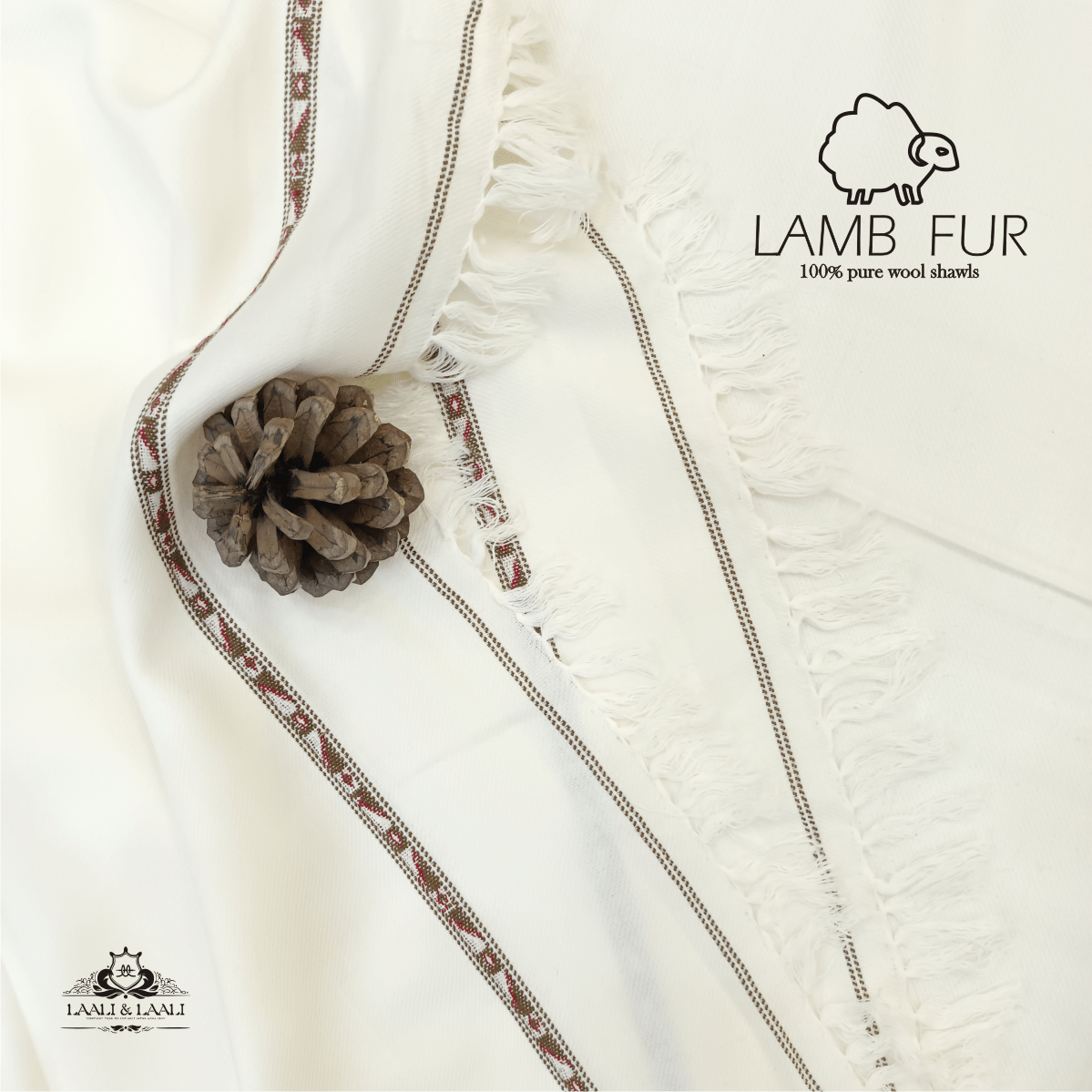 Laali & Laali 6 color collection of lamb fur wool shawls – durable and soft winter wear