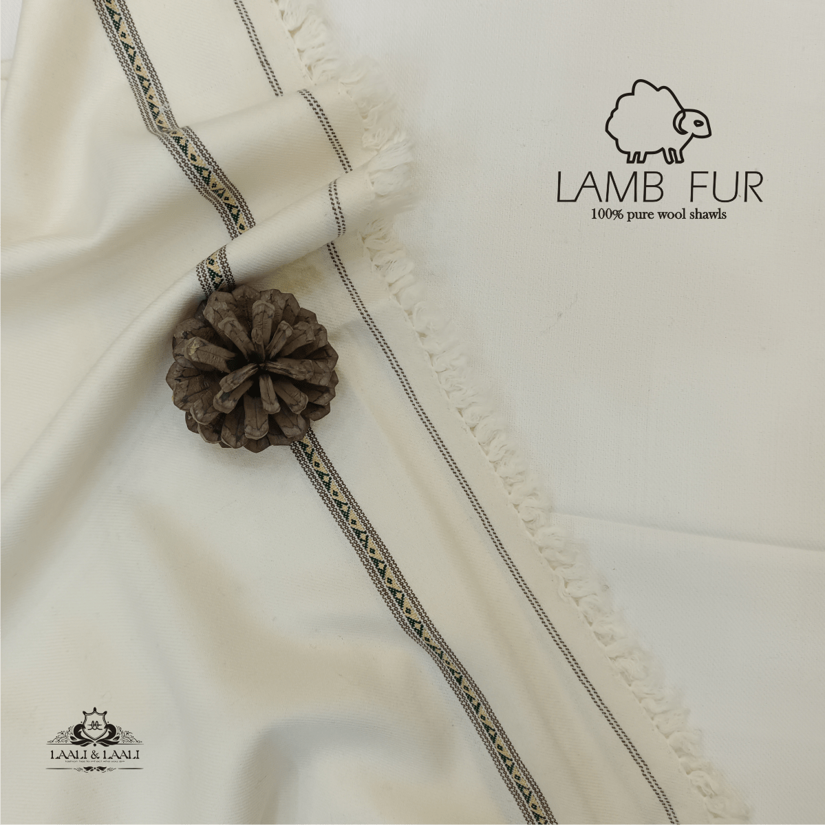 Classic lamb wool shawl for men – versatile winter accessory with premium finish