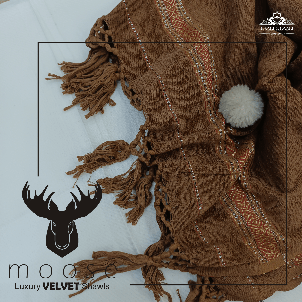 MOOSE men’s shawl made with fine velvet – premium winter wear for men
