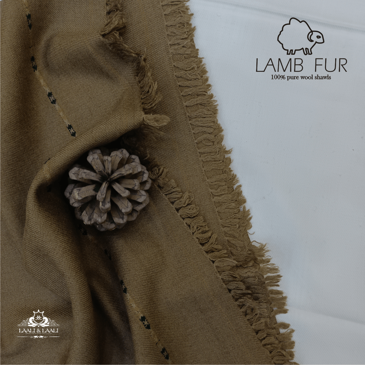 Elegant men’s lamb wool shawl in black color – traditional Pakistani winter fashion