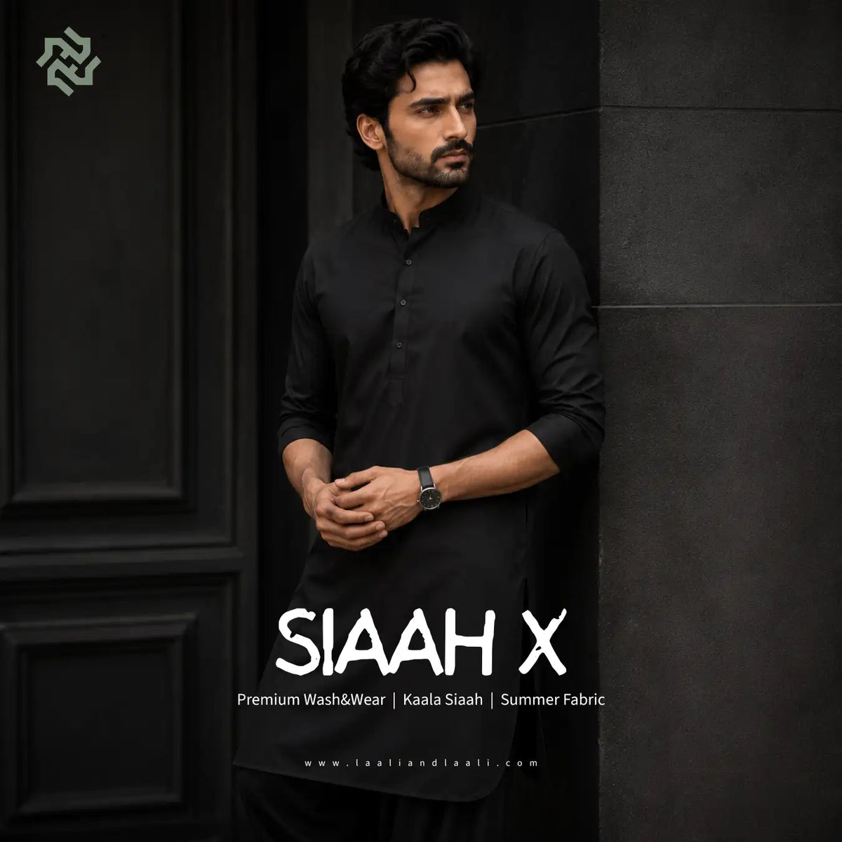 SIAAH X™ – Premium Summer Black Wash & Wear Fabric