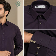 Purple Luxe  - imported textured Ready to wear Kameez Shalwar