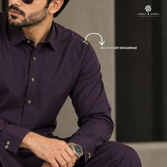 Purple Luxe  - imported textured Ready to wear Kameez Shalwar