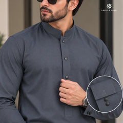 Majesty Grey - imported textured Ready to wear Kameez Shalwar
