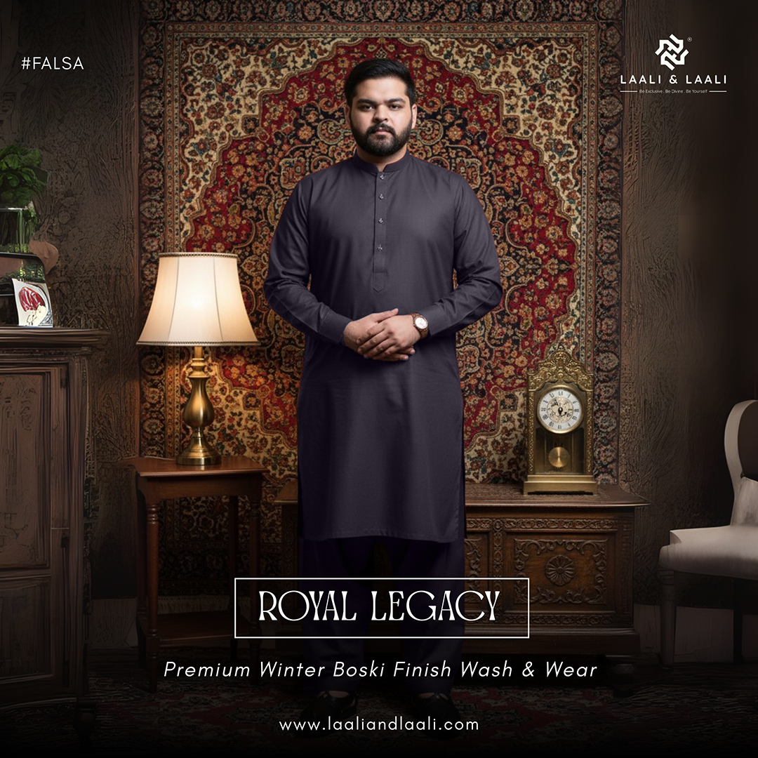 Royal Legacy men’s unstitched fabric – stylish wash n wear Boski