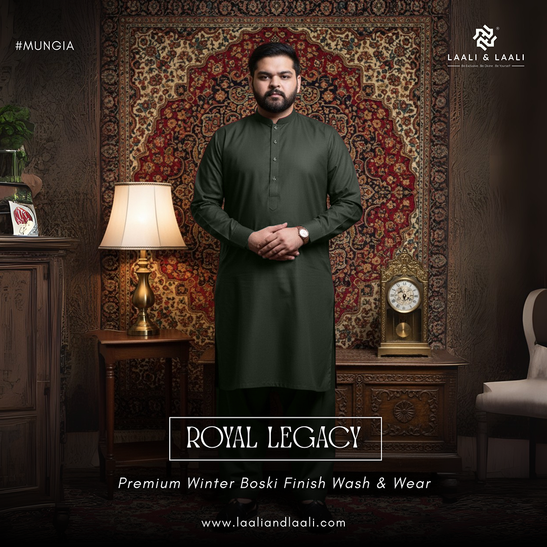 Elegant winter Boski fabric Royal Legacy – premium wash n wear cloth