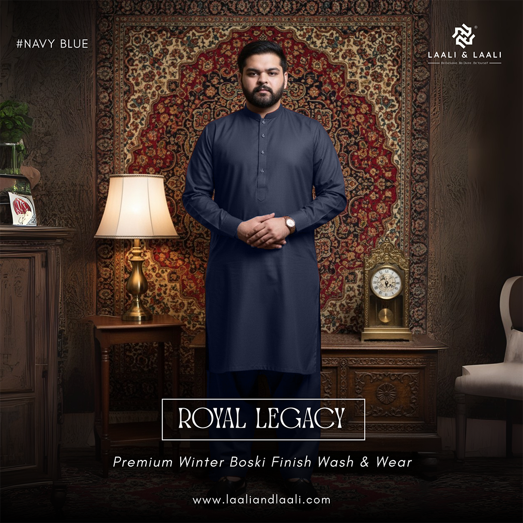 Royal Legacy Boski fabric for men’s winter shalwar kameez styling